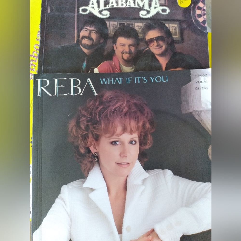 Vintage Alabama and Reba Music Books